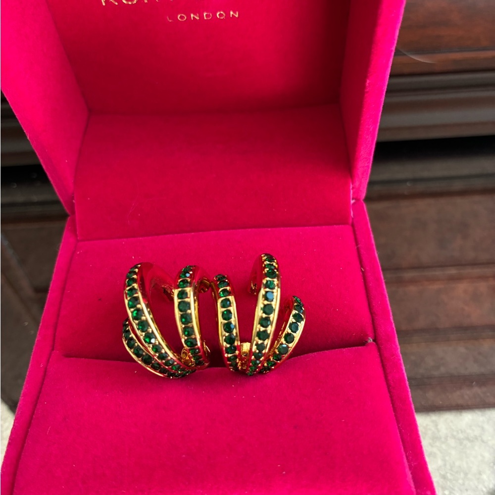 Kurt Geiger Gold and Green Earrings, new from Nordstrom.